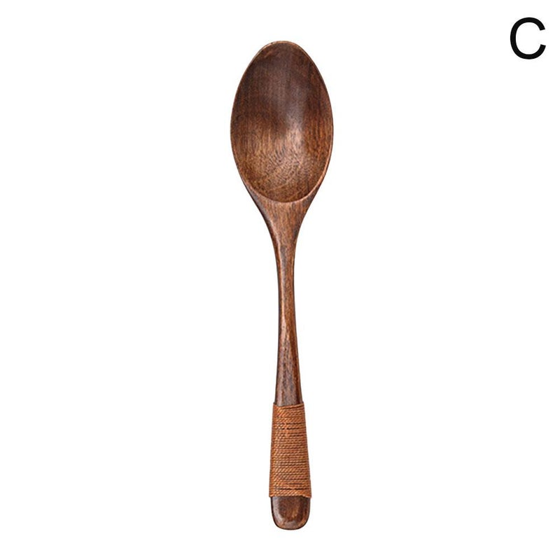 Small wooden spoon made of nanmu wood, Japanese style, wooden spoon, soup spoon, household honey stirring spoon, small wooden spoon - Image 1